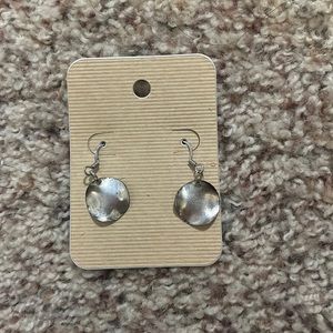 Silver circle earrings